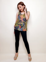 Load image into Gallery viewer, Sleeveless Cotton Batika Top with Back Tie | Angie&#39;s Fashion
