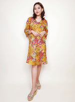 Load image into Gallery viewer, Bias Mid-sleeve Aurum Dress | Angie&#39;s Fashion
