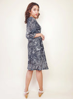 Load image into Gallery viewer, Bias Mid-sleeve Pansy Dress | Angie&#39;s Fashion
