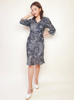 Load image into Gallery viewer, Bias Mid-sleeve Pansy Dress | Angie&#39;s Fashion
