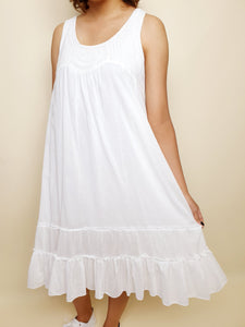 Cotton White Embroidery Dress | Angie's Fashion