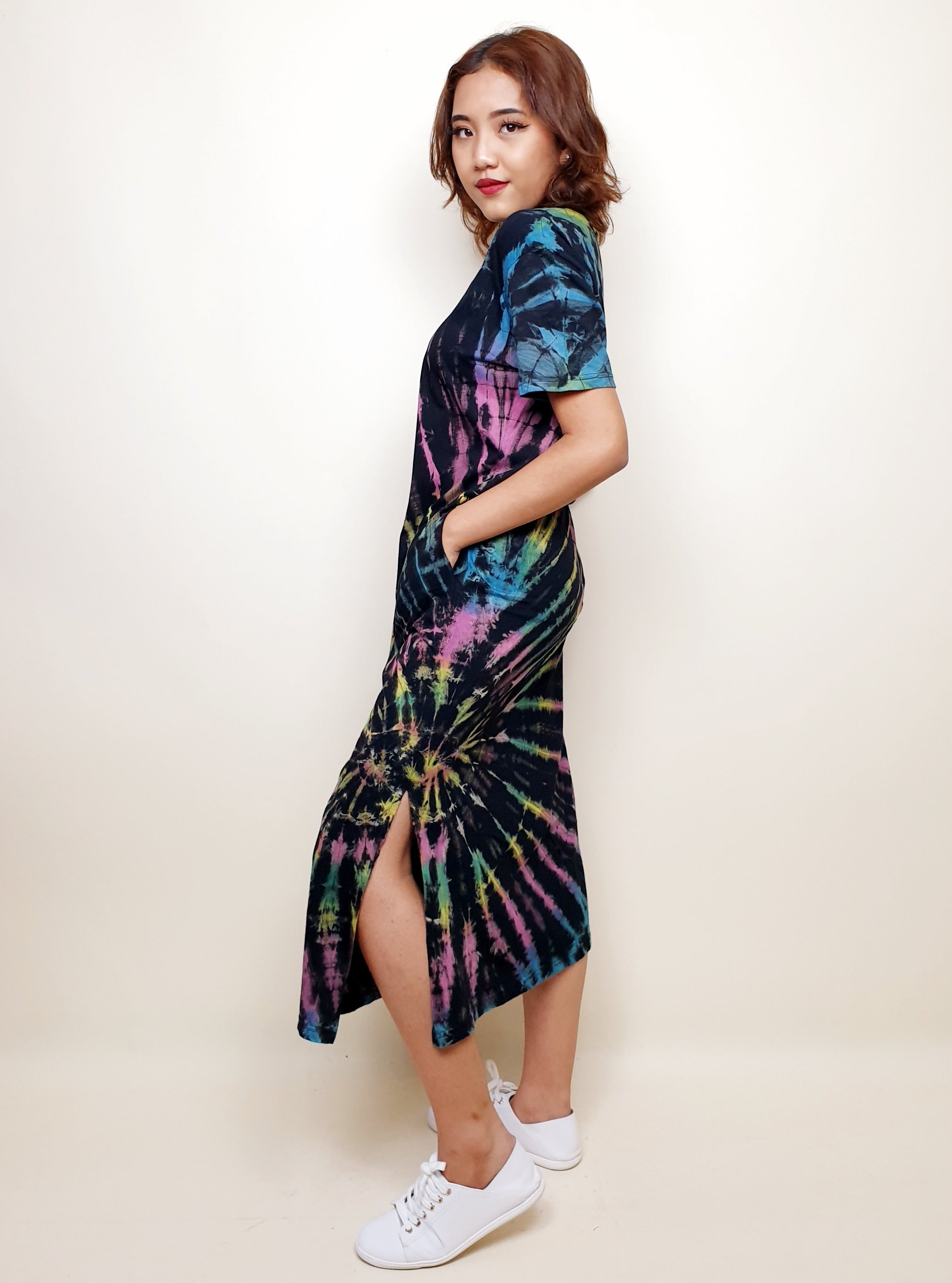 Jersey Tie Dye Stancer Dress | Angie's Fashion
