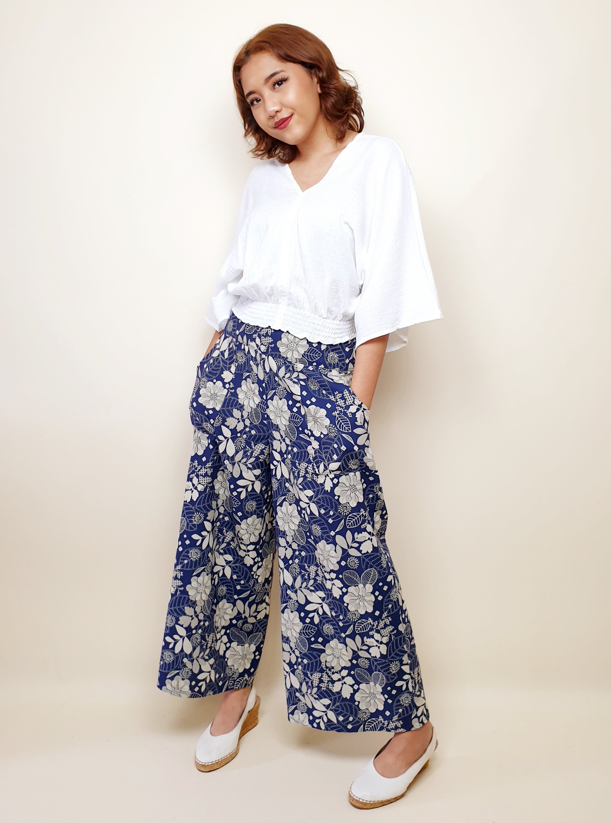 Long Cotton Daisy Pants | Angie's Fashion