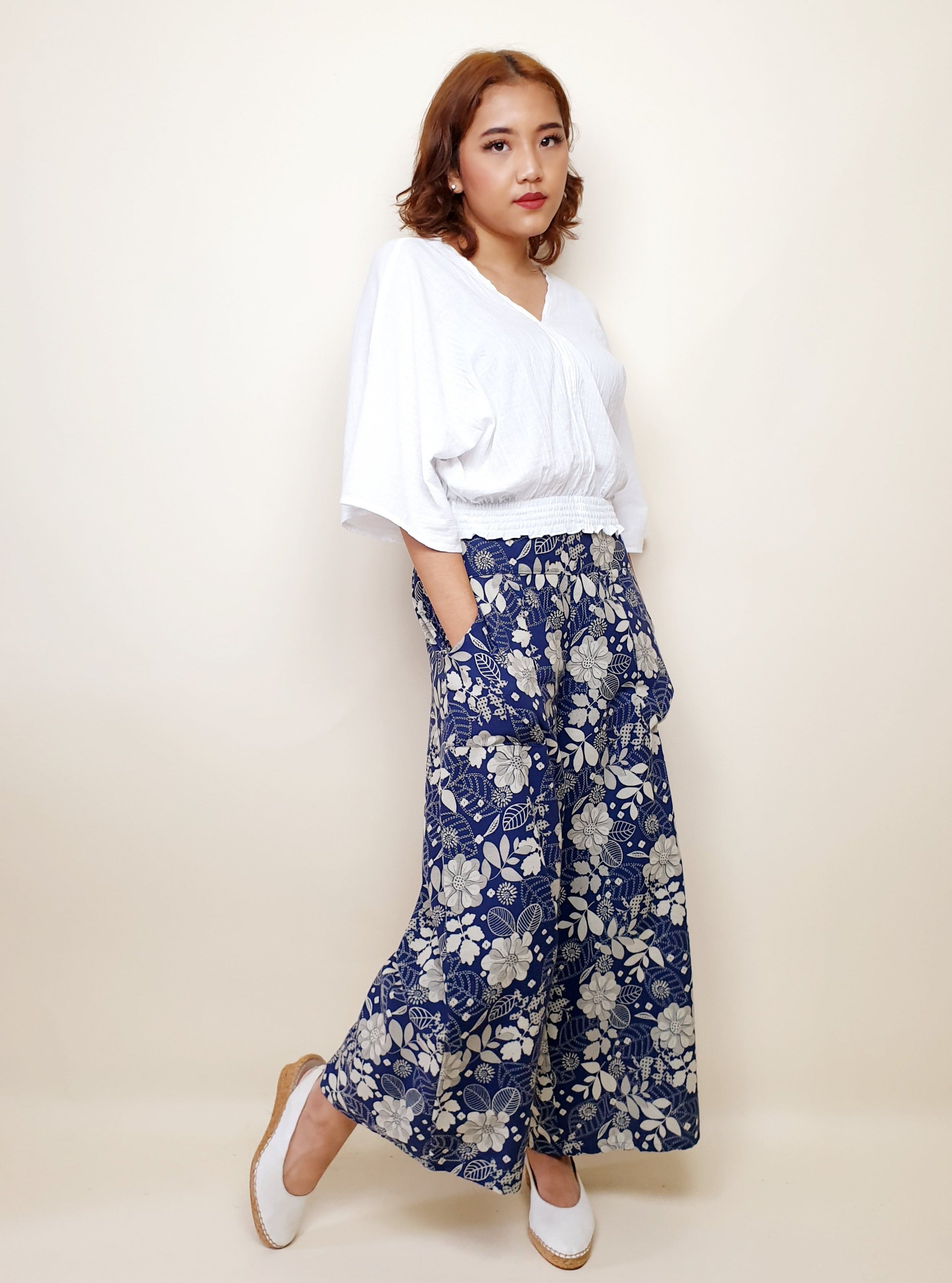 Long Cotton Daisy Pants | Angie's Fashion