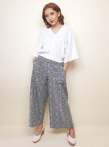 Long Cotton Meander Pants | Angie's Fashion
