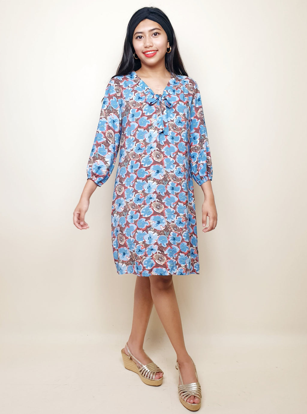 Cotton A-line Truffle Dress | Angie's Fashion