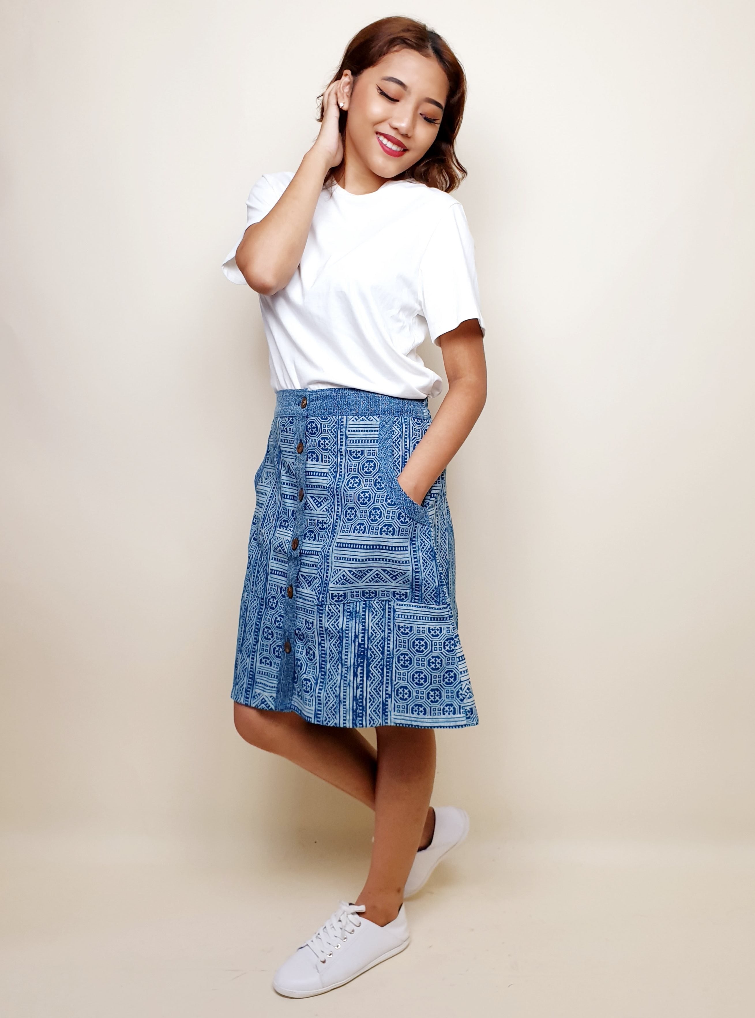 Button Down Aoki Skirt | Angie's Fashion