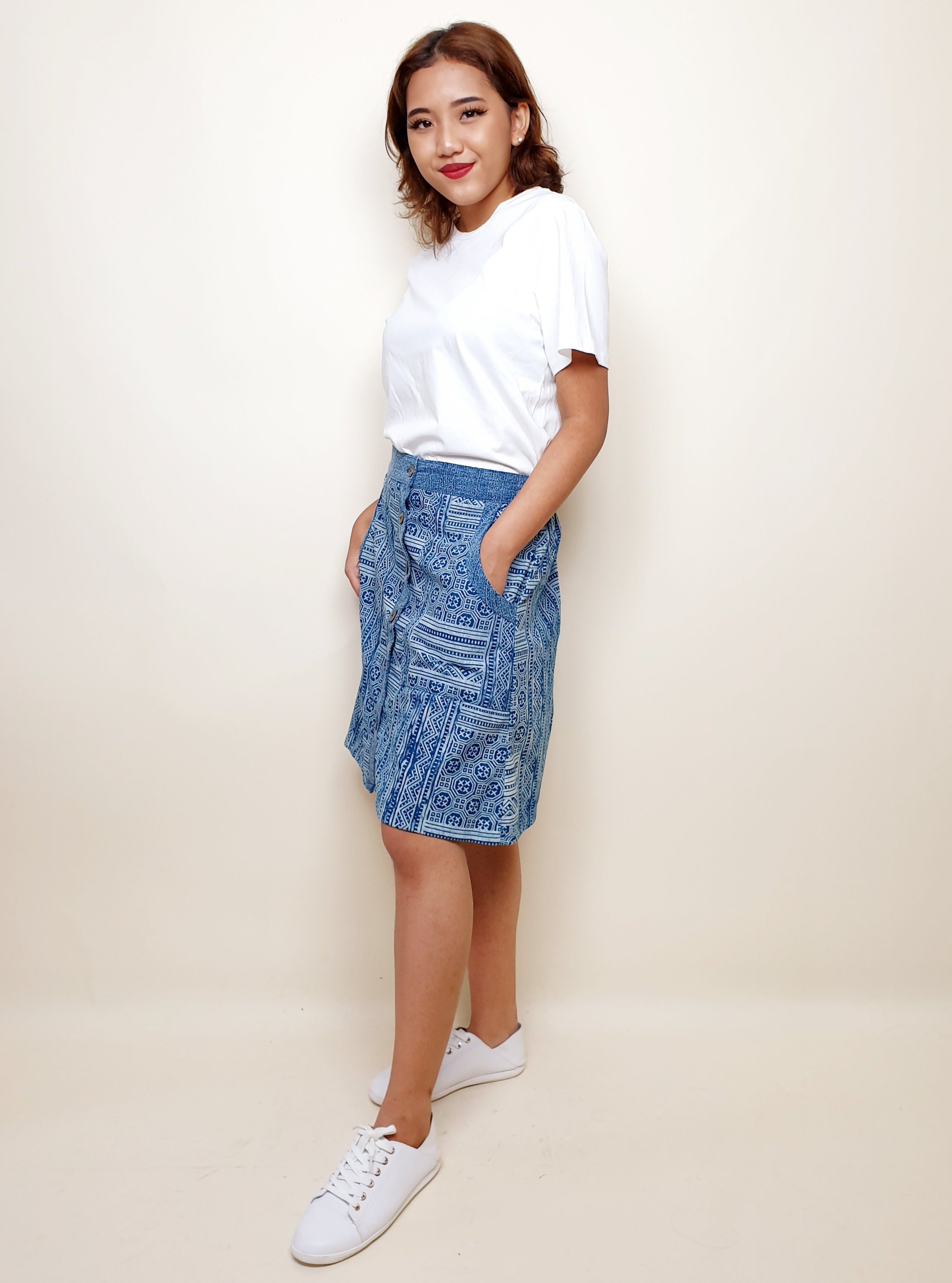 Button Down Aoki Skirt | Angie's Fashion