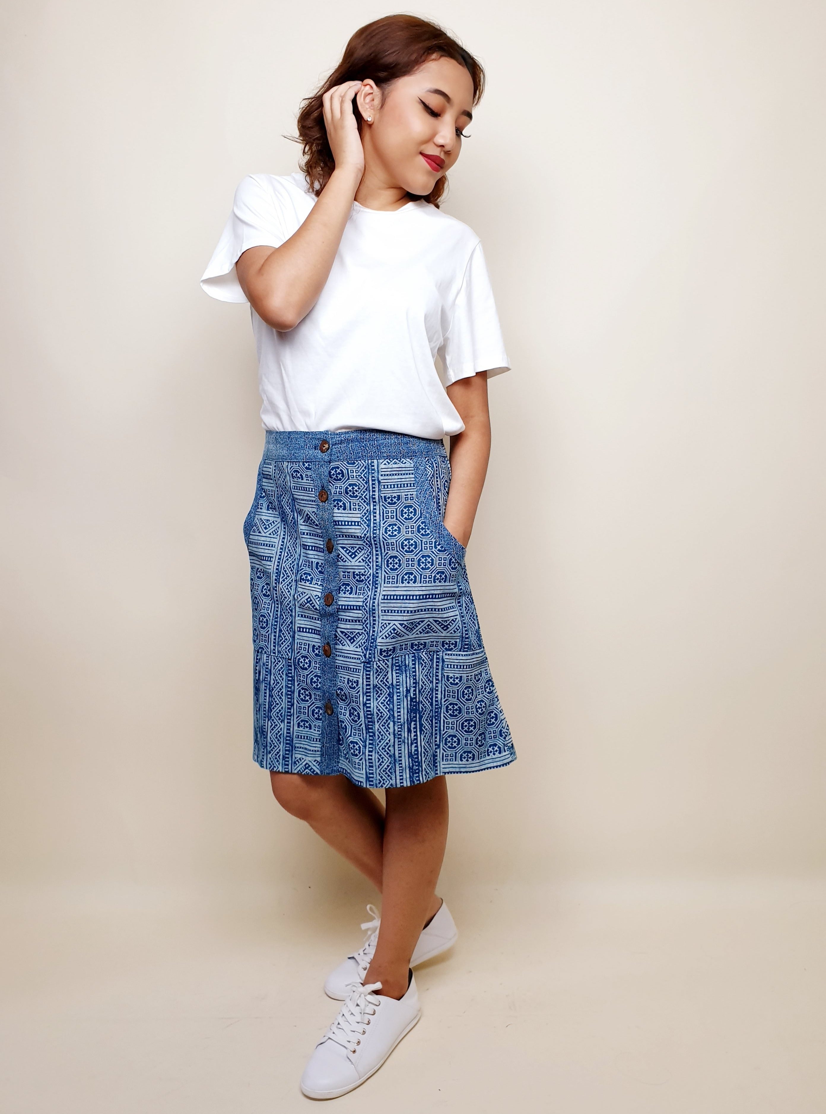 Button Down Aoki Skirt | Angie's Fashion