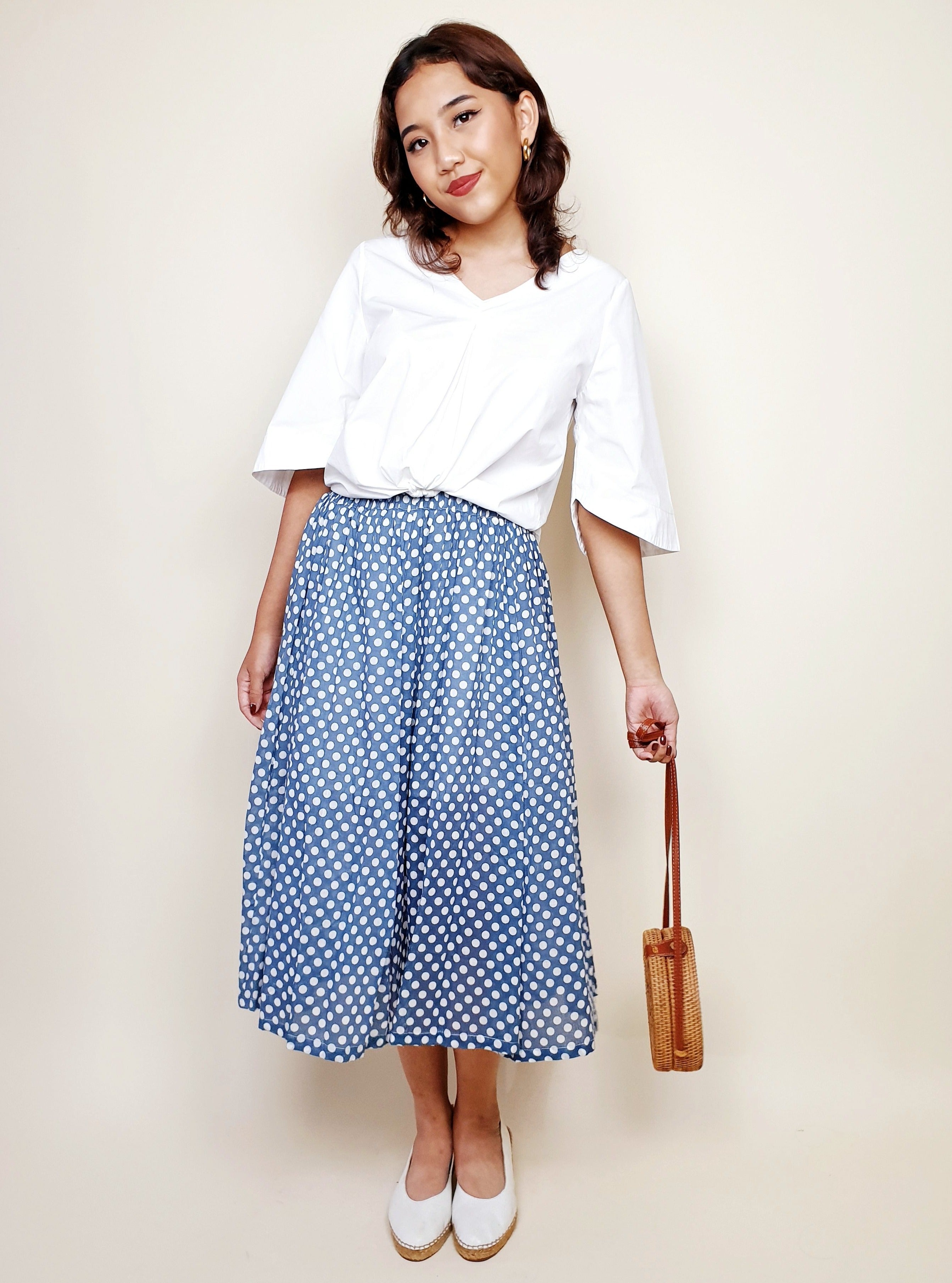 Cotton Polka dot Skirt | Angie's Fashion